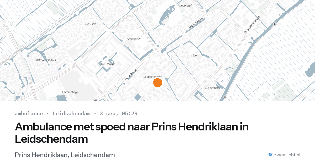 Ambulance met spoed naar Prins Hendriklaan in Leidschendam — 3 sep 2026