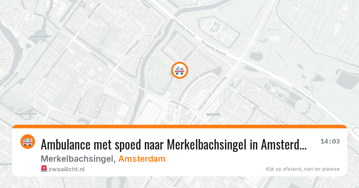Ambulance met spoed naar Merkelbachsingel in Amsterdam — 8 feb 2026
