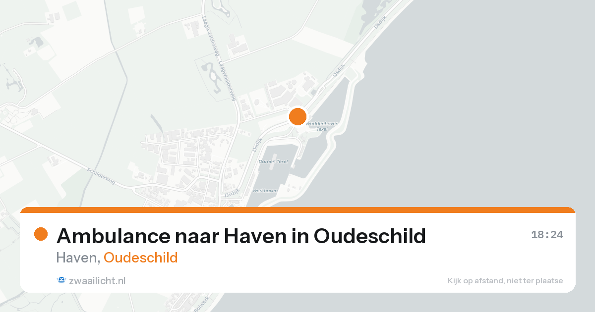 Ambulance naar Haven in Oudeschild — 20 aug 2026