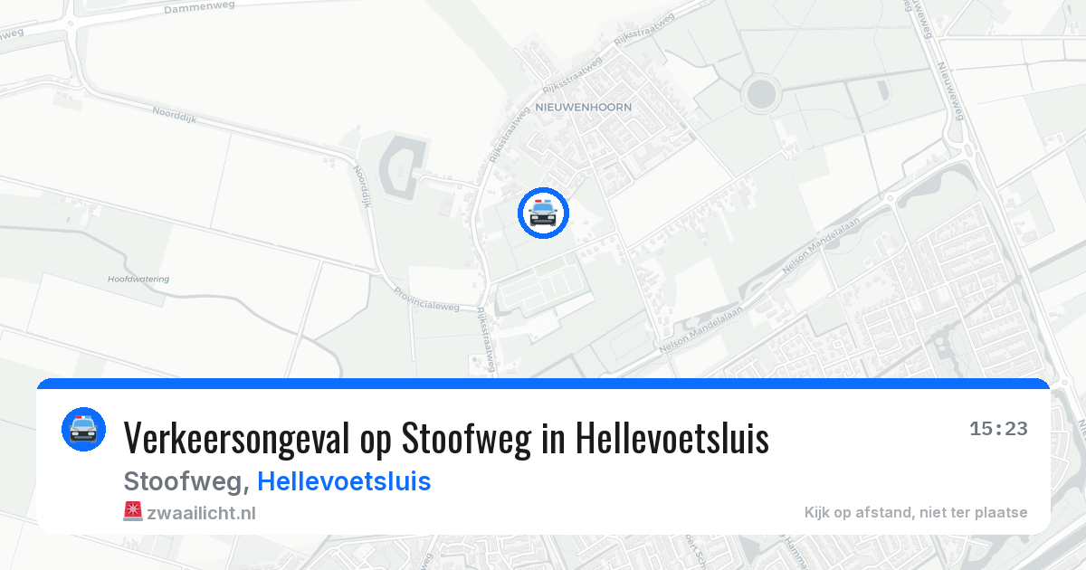 Verkeersongeval op Stoofweg in Hellevoetsluis — 6 mei 2026