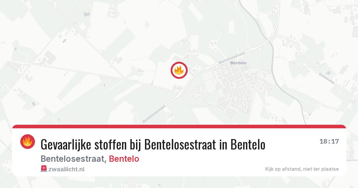 Gevaarlijke stoffen bij Bentelosestraat in Bentelo — 3 jul 2026