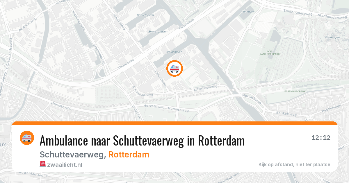 Ambulance naar Schuttevaerweg in Rotterdam — 7 aug 2026
