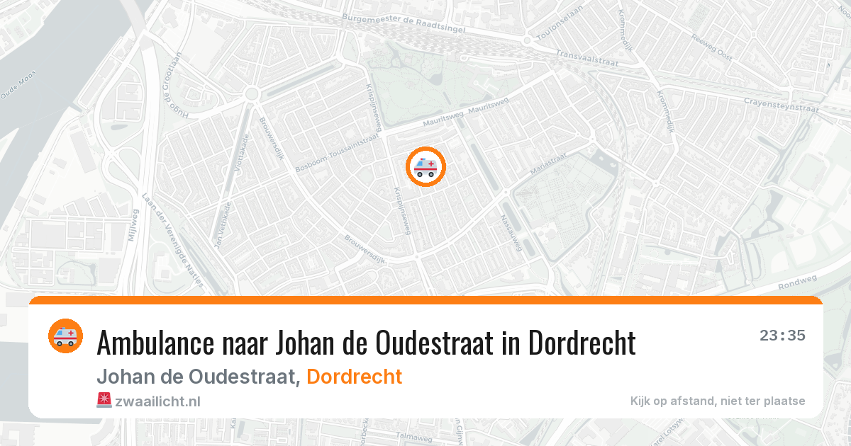 Ambulance naar Johan de Oudestraat in Dordrecht — 29 mei 2026