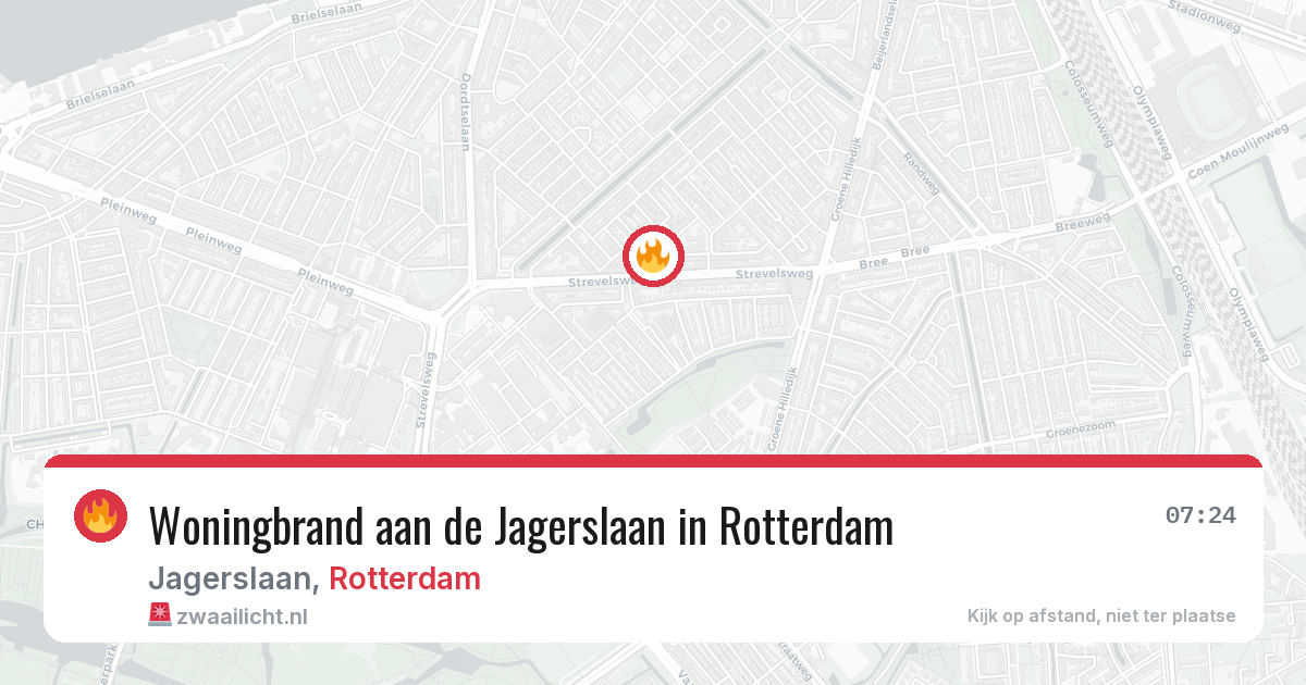 Woningbrand aan de Jagerslaan in Rotterdam — 18 jul 2026