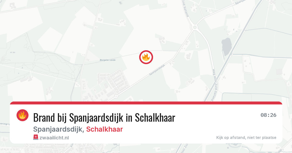 Brand bij Spanjaardsdijk in Schalkhaar — 20 jun 2026
