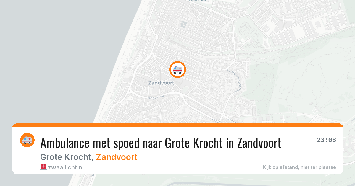 Ambulance met spoed naar Grote Krocht in Zandvoort — 18 apr 2026