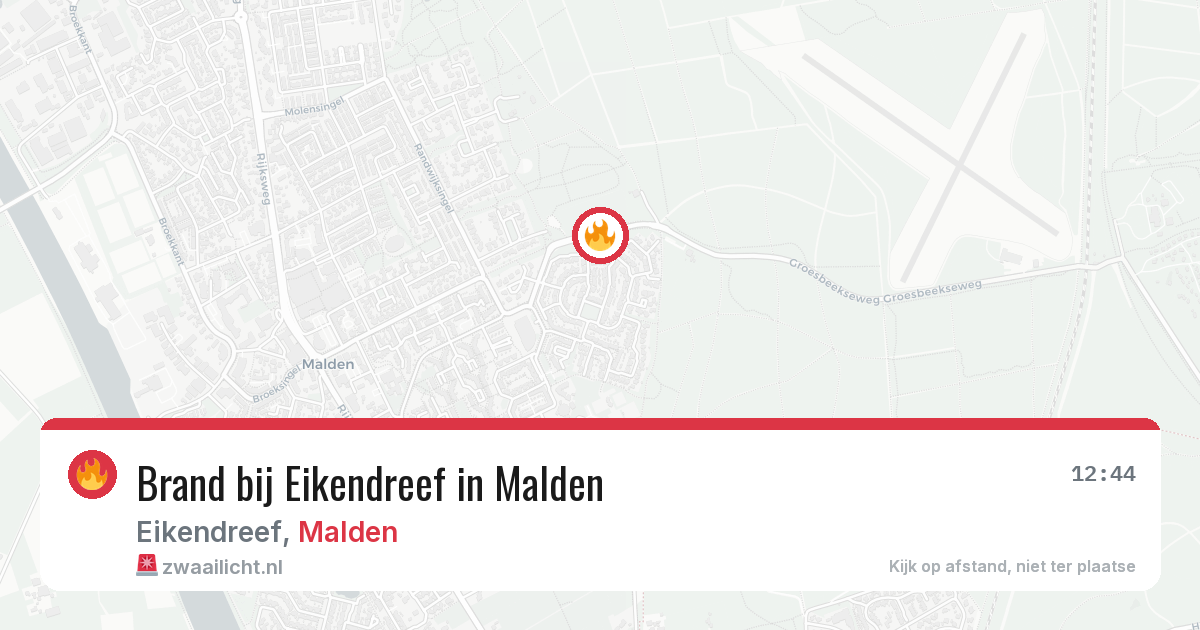 Brand bij Eikendreef in Malden — 10 jul 2026