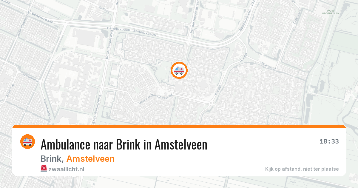 Ambulance naar Brink in Amstelveen — 7 jun 2026