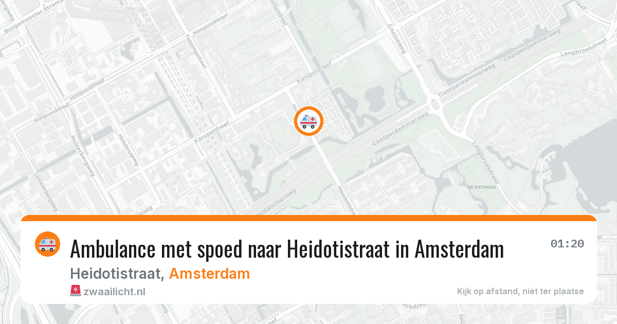 Ambulance met spoed naar Heidotistraat in Amsterdam — 23 jun 2026