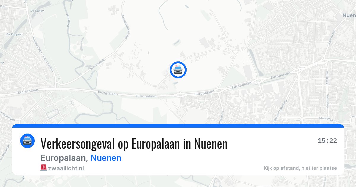 Verkeersongeval op Europalaan in Nuenen — 23 jun 2026