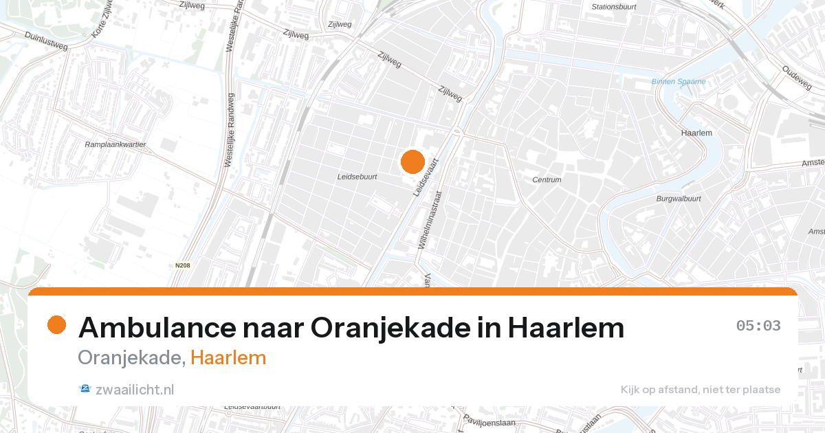Ambulance naar Oranjekade in Haarlem — 27 aug 2026