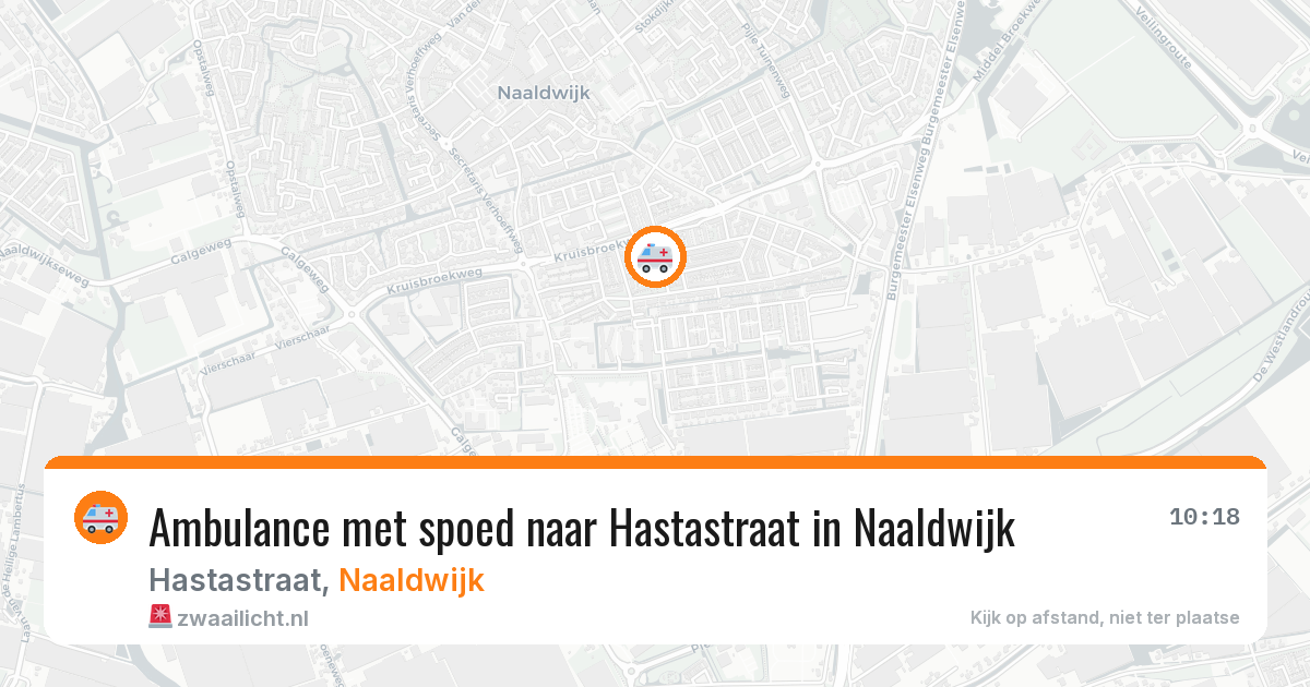 Ambulance met spoed naar Hastastraat in Naaldwijk — 6 jul 2026