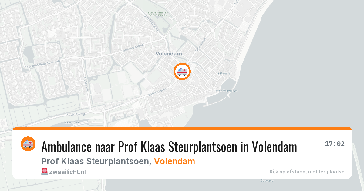 Ambulance naar Prof Klaas Steurplantsoen in Volendam — 25 mrt 2026