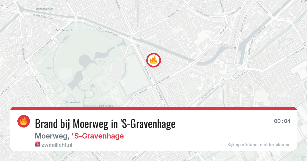 Brand bij Moerweg in 'S-Gravenhage — 12 aug 2026