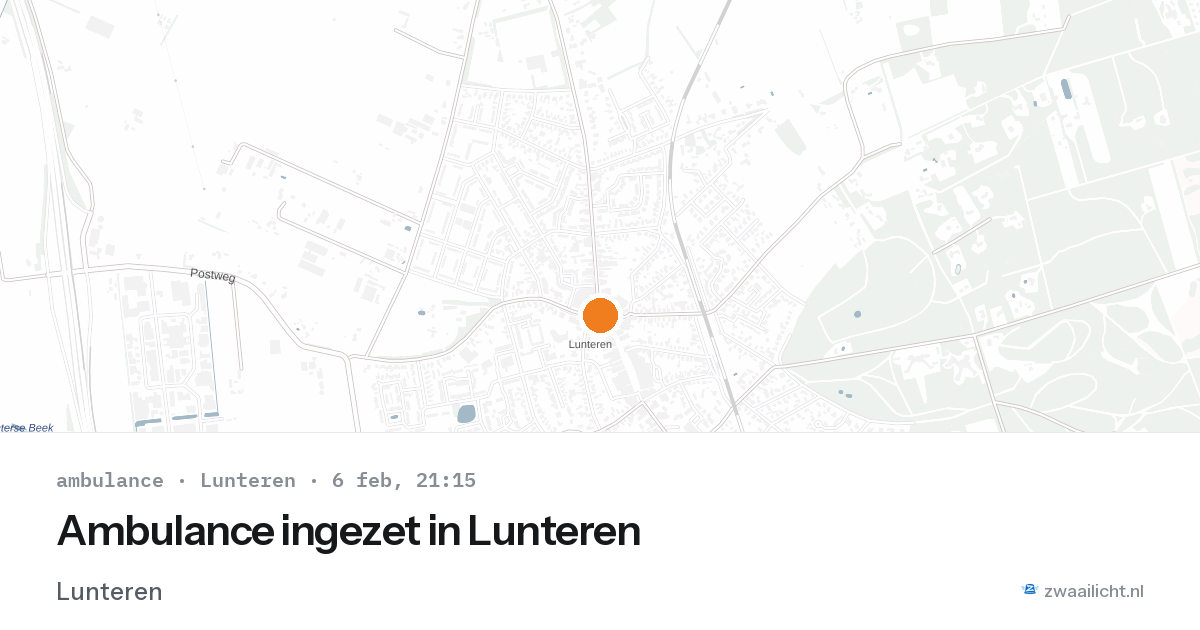 Ambulance ingezet in Lunteren — 6 feb 2026