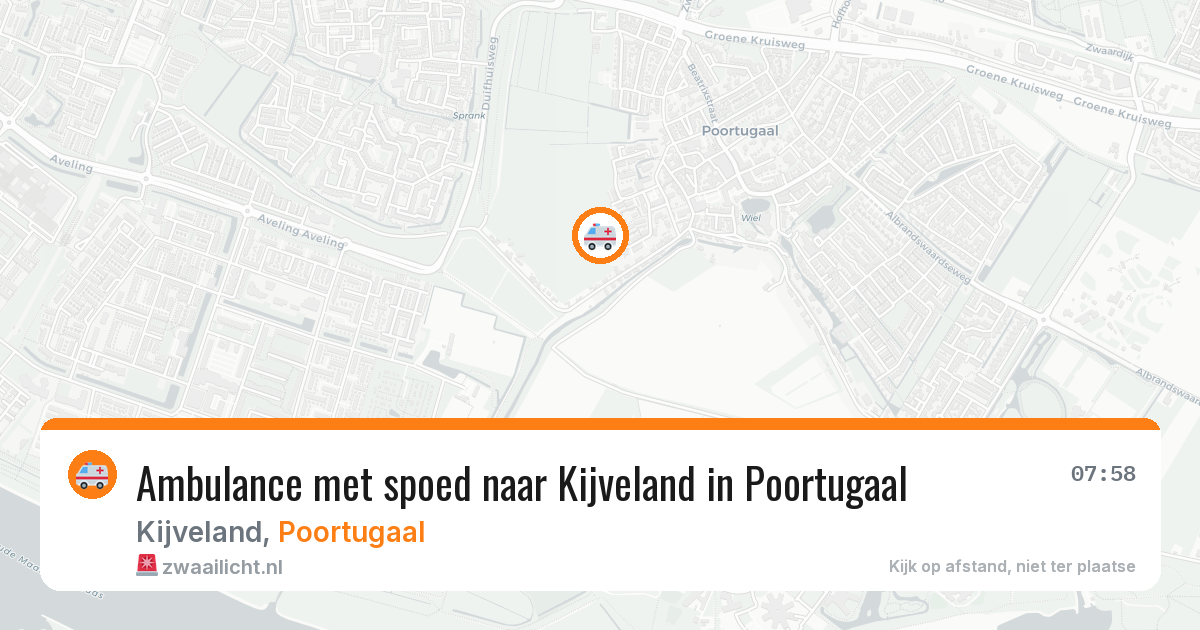 Ambulance met spoed naar Kijveland in Poortugaal — 27 mrt 2026