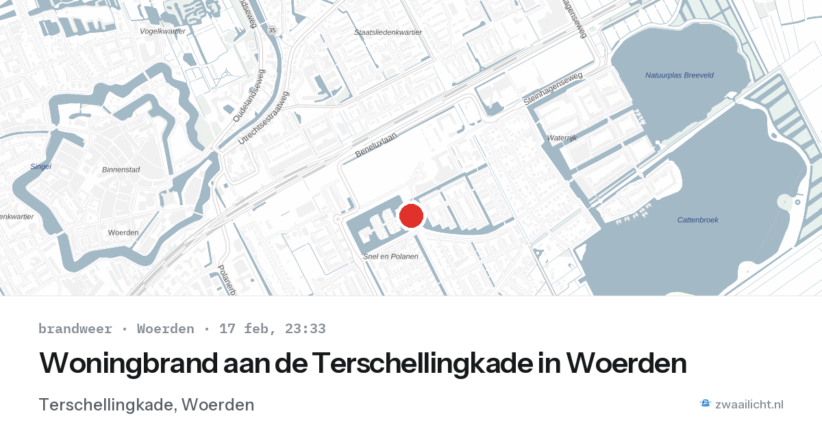 Woningbrand aan de Terschellingkade in Woerden — 17 feb 2026
