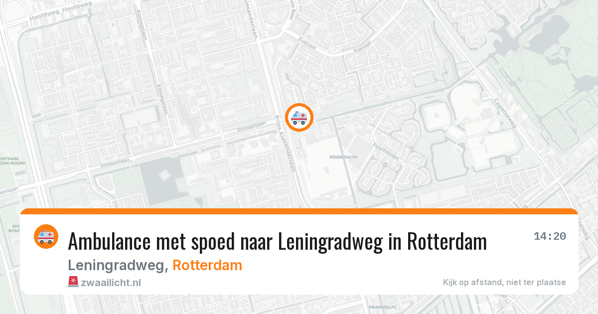 Ambulance met spoed naar Leningradweg in Rotterdam — 18 mei 2026