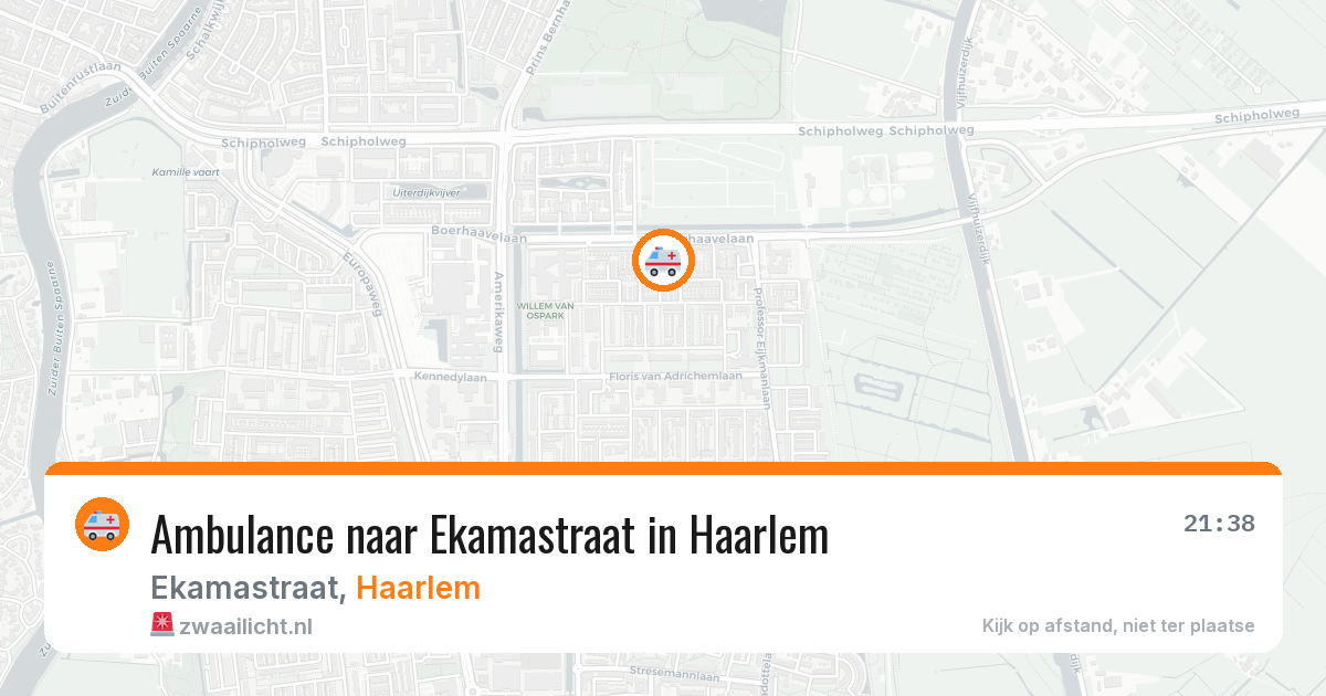 Ambulance naar Ekamastraat in Haarlem — 21 mrt 2026