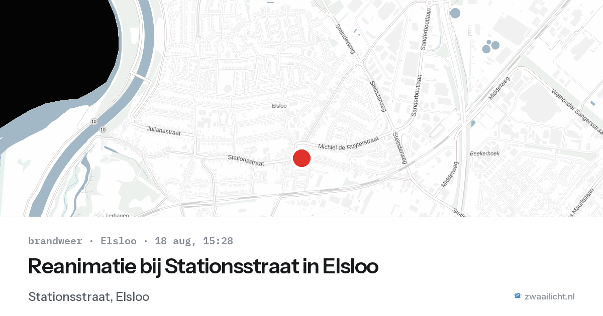Reanimatie bij Stationsstraat in Elsloo — 18 aug 2026