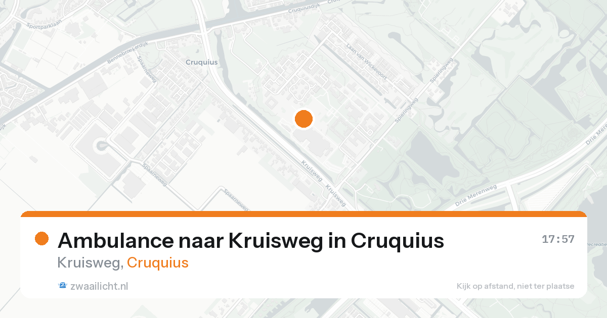 Ambulance naar Kruisweg in Cruquius — 13 aug 2026