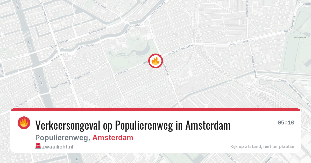 Verkeersongeval op Populierenweg in Amsterdam — 8 aug 2026