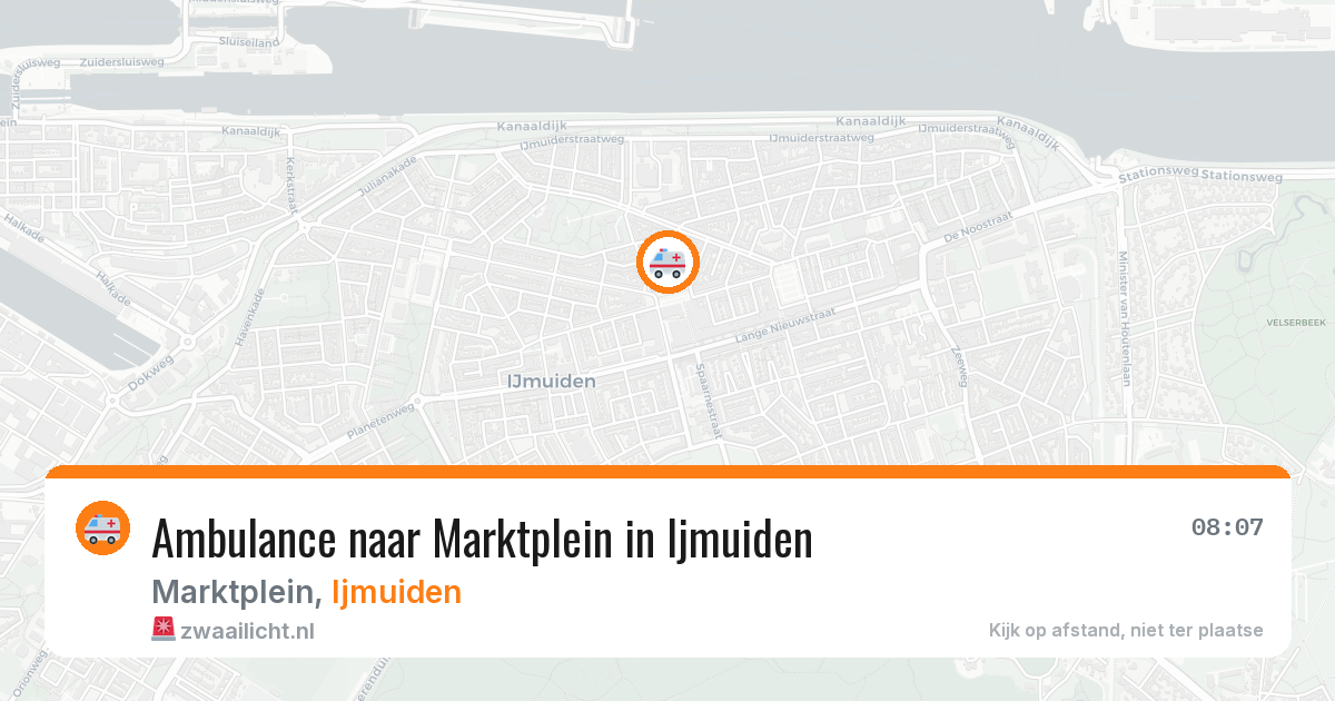 Ambulance naar Marktplein in Ijmuiden — 17 jul 2026