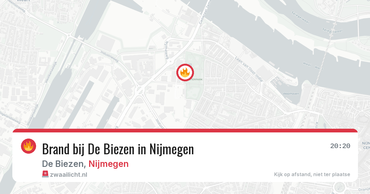 Brand bij De Biezen in Nijmegen — 6 jul 2026