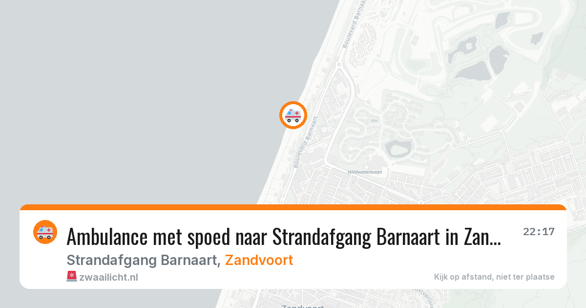 Ambulance met spoed naar Strandafgang Barnaart in Zandvoort — 19 mei 2026
