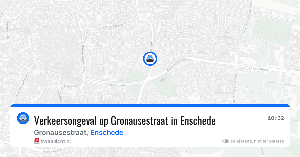 Verkeersongeval op Gronausestraat in Enschede — 20 jan 2026