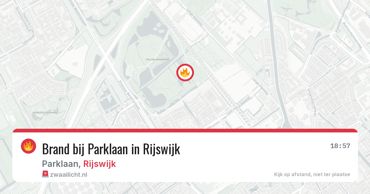 Brand bij Parklaan in Rijswijk — 26 jun 2026