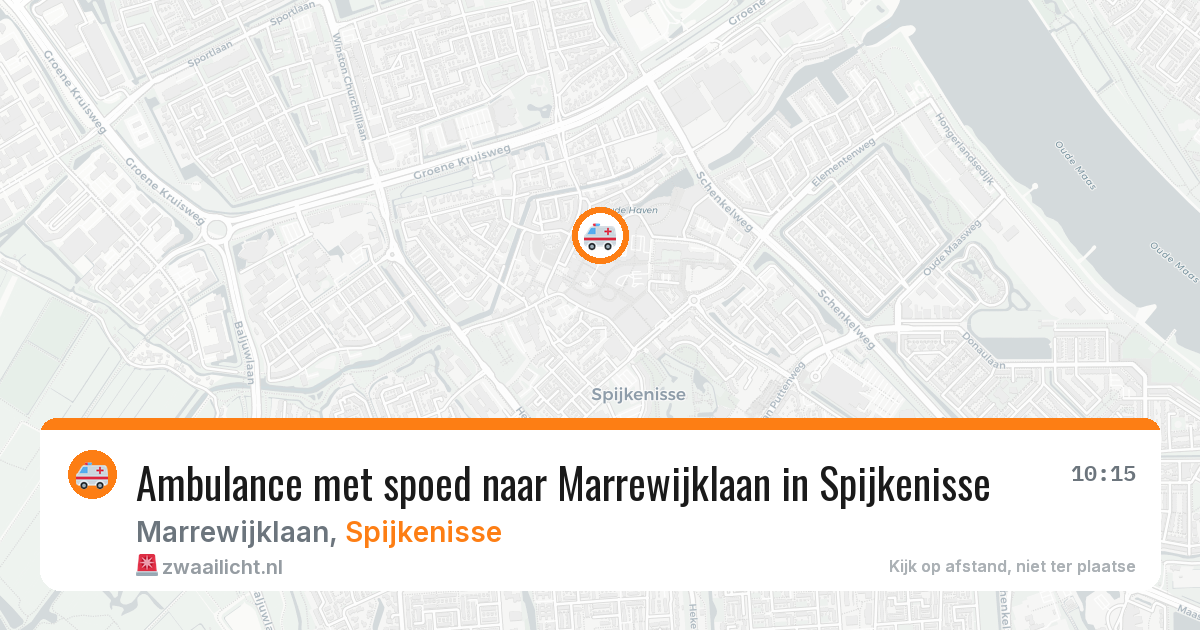 Ambulance met spoed naar Marrewijklaan in Spijkenisse — 19 jun 2026