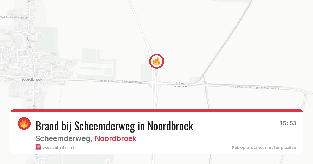 Brand bij Scheemderweg in Noordbroek — 15 feb 2026