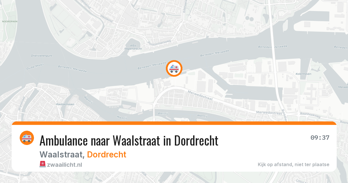 Ambulance naar Waalstraat in Dordrecht — 14 jun 2026
