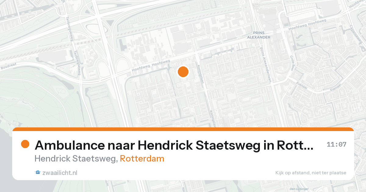 Ambulance naar Hendrick Staetsweg in Rotterdam — 15 aug 2026
