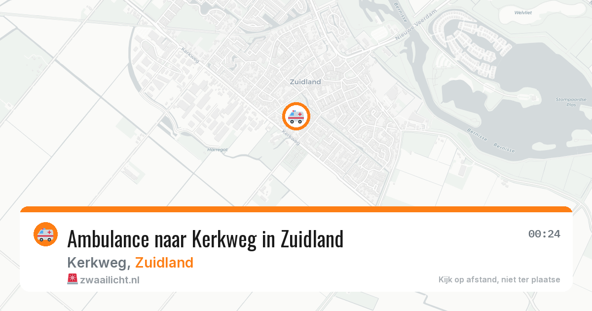 Ambulance naar Kerkweg in Zuidland — 8 mei 2026