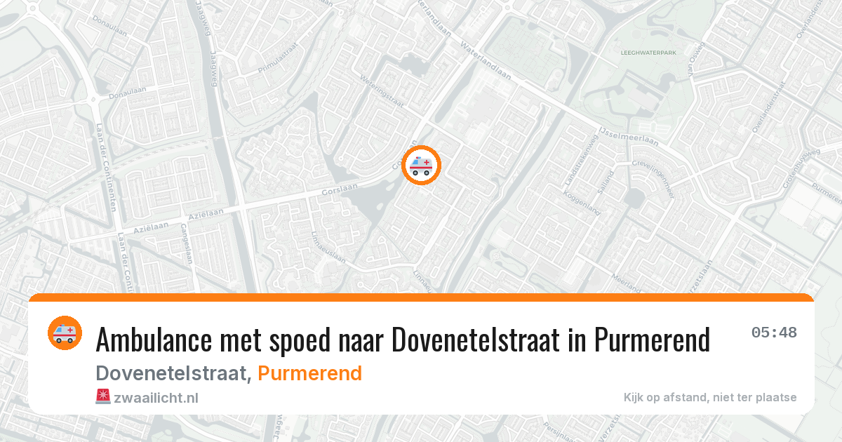 Ambulance met spoed naar Dovenetelstraat in Purmerend — 18 jan 2026