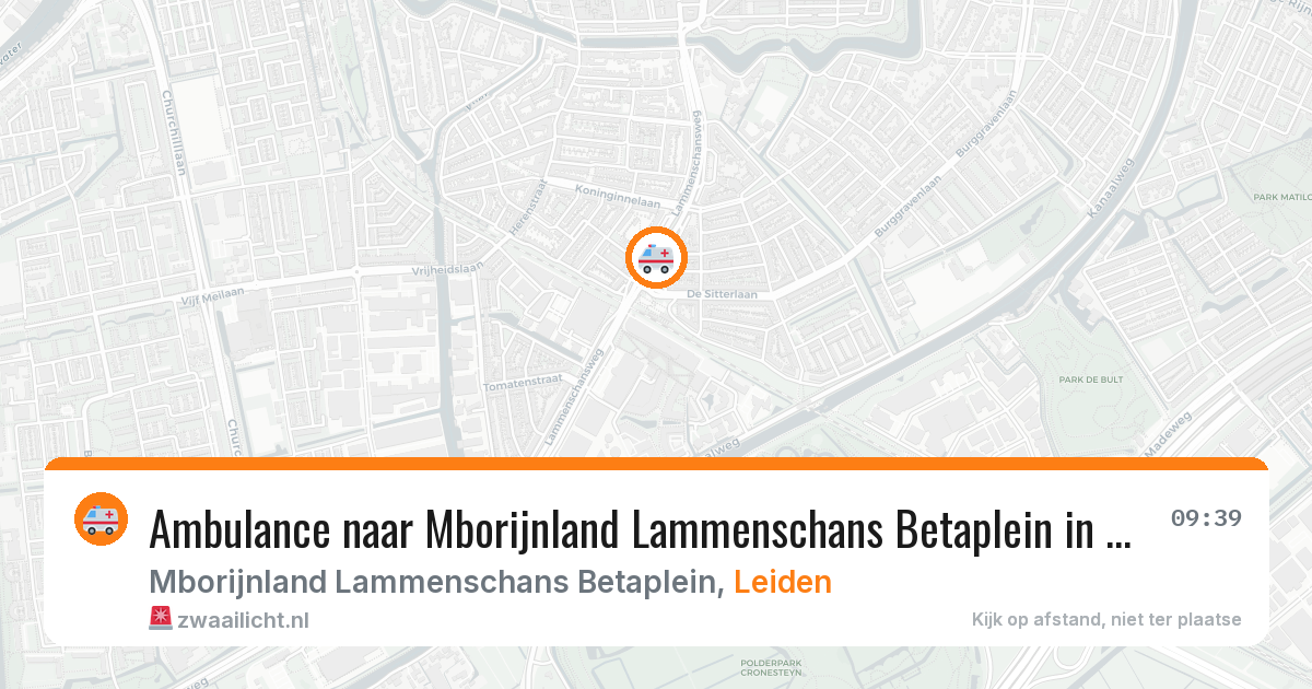 Ambulance naar Mborijnland Lammenschans Betaplein in Leiden — 2 jun 2026