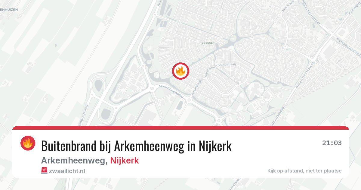 Buitenbrand bij Arkemheenweg in Nijkerk — 12 jun 2026