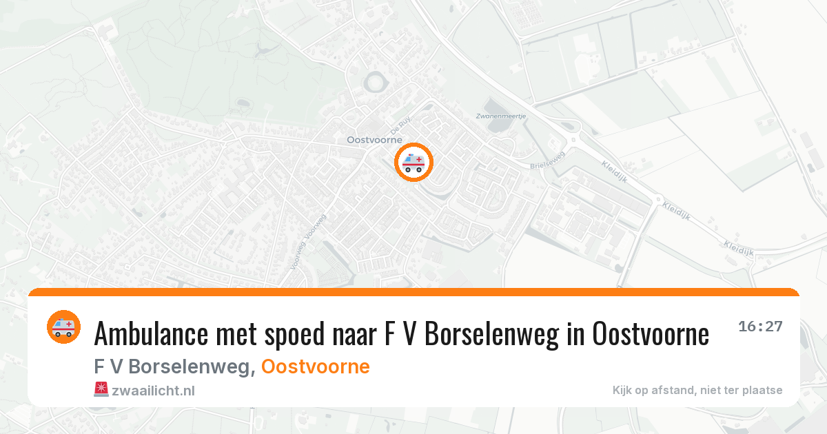 Ambulance met spoed naar F V Borselenweg in Oostvoorne — 20 apr 2026