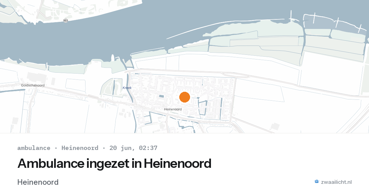 Ambulance ingezet in Heinenoord — 20 jun 2026