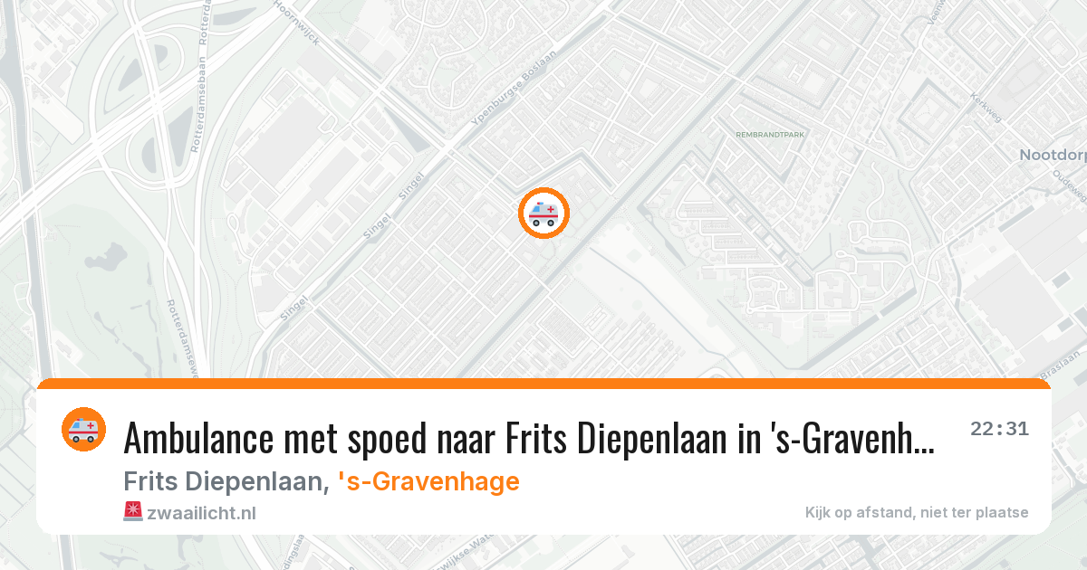 Ambulance met spoed naar Frits Diepenlaan in 's-Gravenhage — 23 jun 2026