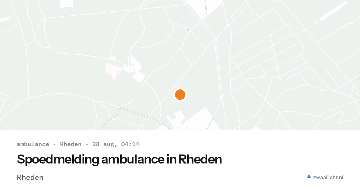 Spoedmelding ambulance in Rheden — 28 aug 2026