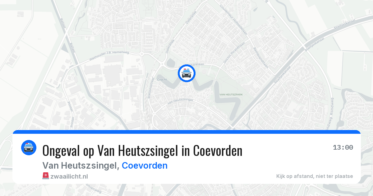 Ongeval op Van Heutszsingel in Coevorden — 28 mei 2026