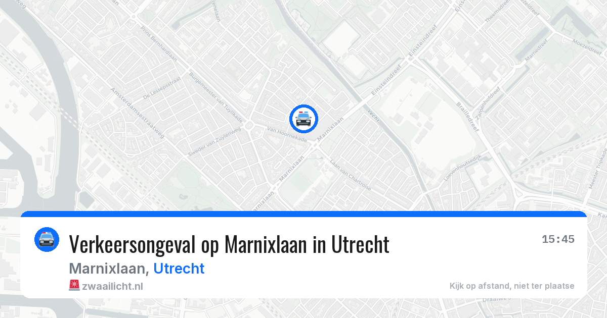 Verkeersongeval op Marnixlaan in Utrecht — 10 aug 2026