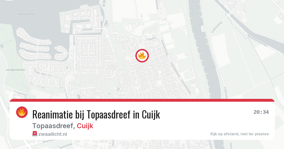 Reanimatie bij Topaasdreef in Cuijk — 4 mei 2026