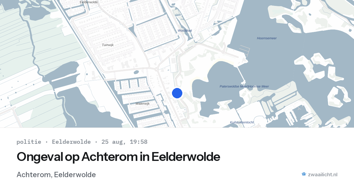Ongeval op Achterom in Eelderwolde — 25 aug 2026