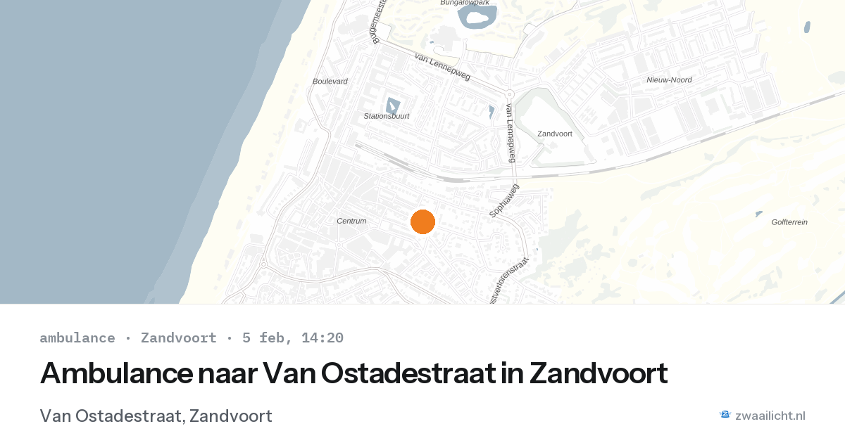 Ambulance naar Van Ostadestraat in Zandvoort — 5 feb 2026