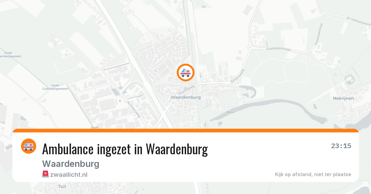 Ambulance ingezet in Waardenburg — 5 jul 2026