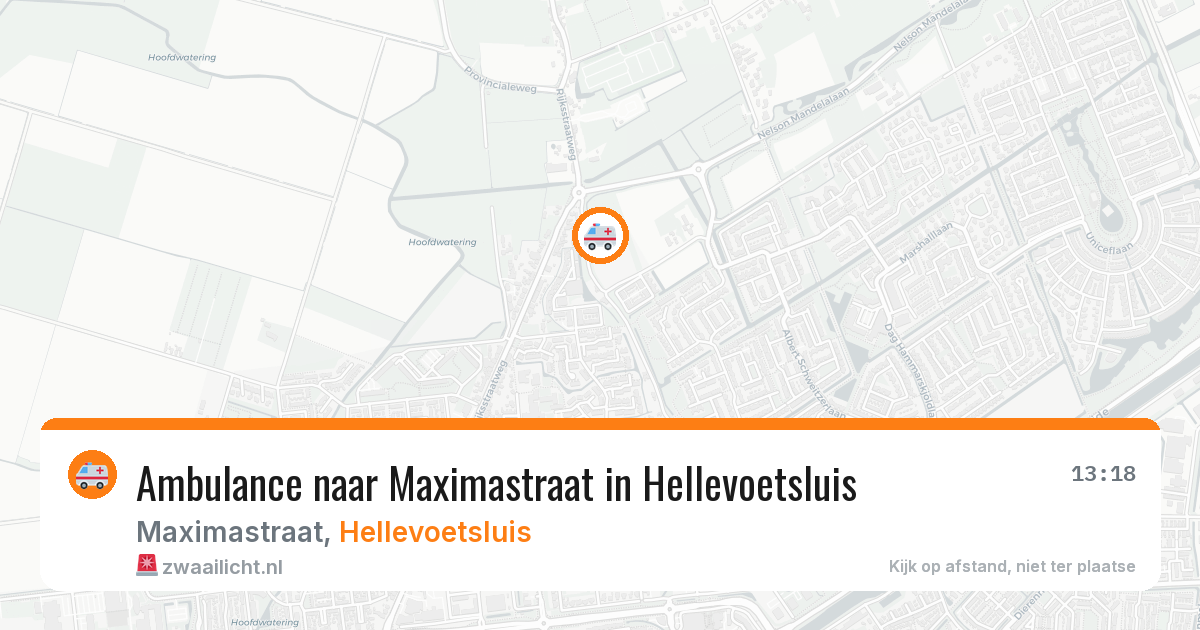 Ambulance naar Maximastraat in Hellevoetsluis — 24 jun 2026